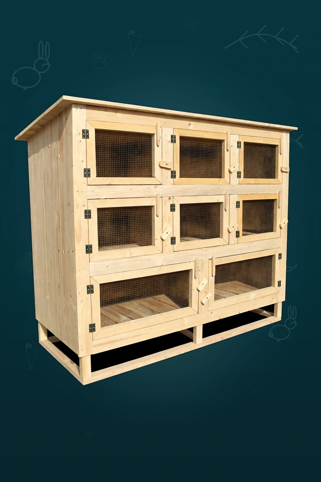 Vysoká prírodná osemboxová králikáreň